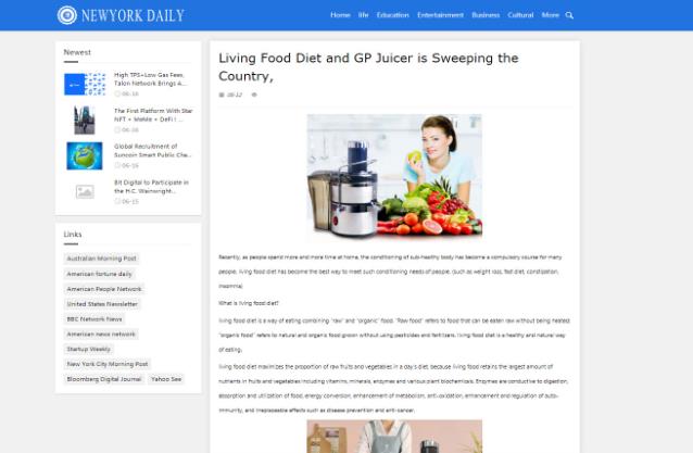 生機飲食(植言果蔬食養)神器:GP果蔬食養機