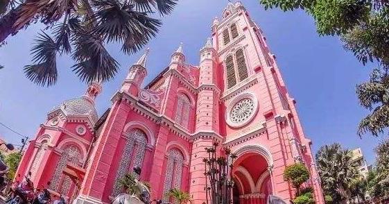 世界上最浪漫的教堂:越南胡志明市耶穌圣心堂,粉紅色滿足你的少女心