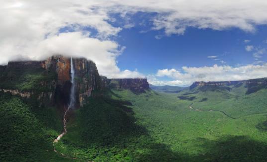 世界上落差最大的瀑布 天使瀑布落差達979.6米