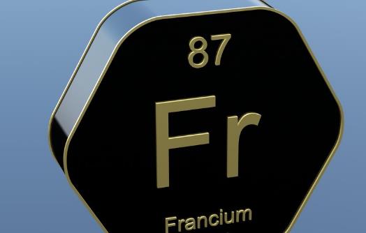 地殼中含量最少的金屬 鈁非常不穩定十分罕見