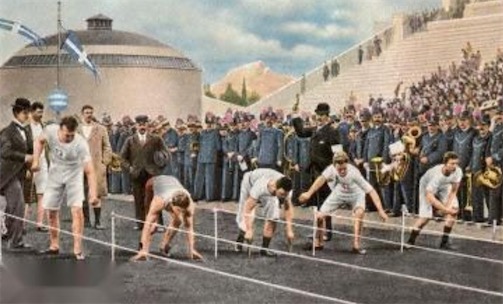 世界最早采用蹲踞式起跑的人 1887年墨爾菲發明了蹲踞式起跑法
