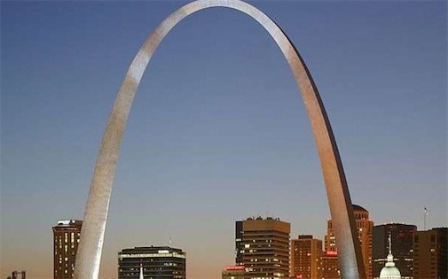 世界最高的紀念碑 蓋特威拱門高度是192米