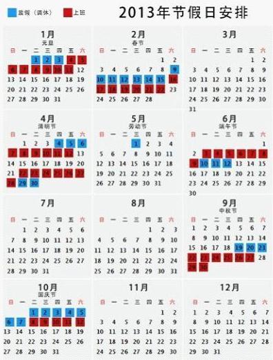 坑爹假期震驚網友:2013年多個超長工作周,網友稱放假安排太坑爹,2013年放假安排,怎么休假最劃算