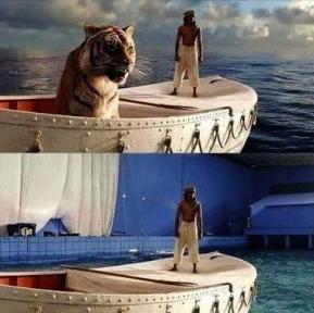 沒有特效電影圖走紅:電影添加特效前后對(duì)比圖走紅,《少年派的奇幻漂流》特效