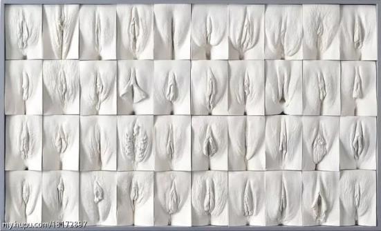 汗!英國男藝術家雕塑女陰長城 5年創作400位女性陰部復刻雕塑