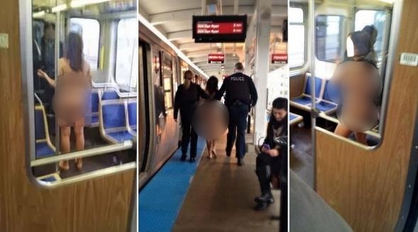 女子全裸坐火車扇乘客耳光自稱“火車女神”