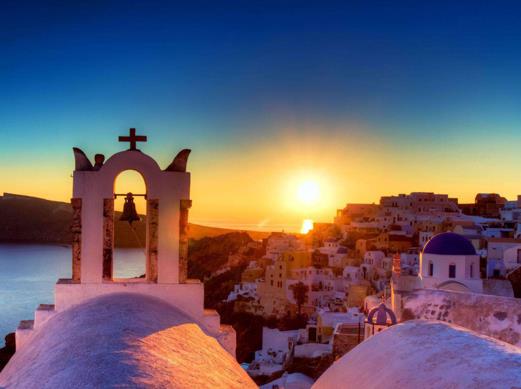 全球十大最美日落地排名,希臘圣托里尼島、巴厘島海神廟很美