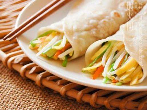 長春歐亞商都十樓美食,春餅的味道很美味,壹品大廚公開透明