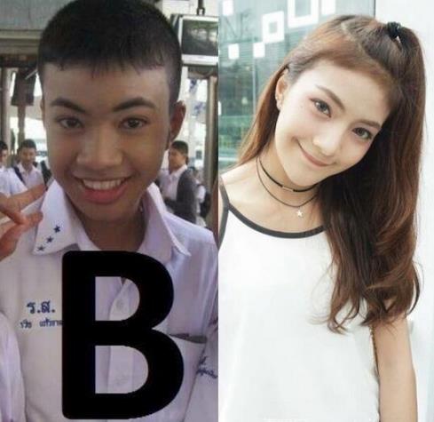 人妖變性前后對比照