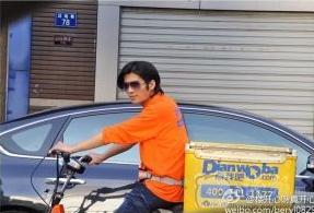 謝霆鋒送外賣:杭州街頭出現外賣哥酷似謝霆鋒