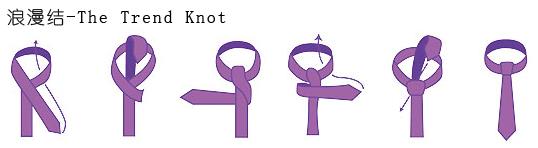 領(lǐng)帶浪漫結(jié)打法圖解：The Trend Knot 浪漫結(jié)