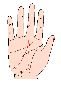 起自月丘斜立的命運線