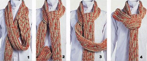 男士圍巾系法圖解三