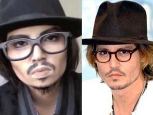 “隨變小姐”Promise Phan變裝的Promise與約翰尼·德普對比