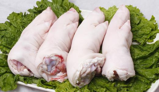 處理好的顏色白凈豬蹄 可能泡過化學藥水