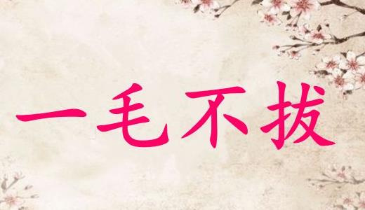 一毛不拔的故事、意思及成語(yǔ)解釋