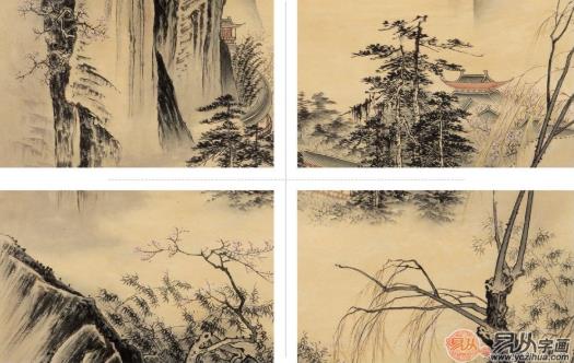 鑒賞當代中美協畫家王寧山水人物畫：踏歌圖